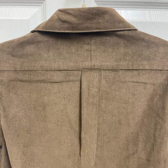 Emily Phillips Brown Corduroy Cropped Button Down - Picture 8 of 10